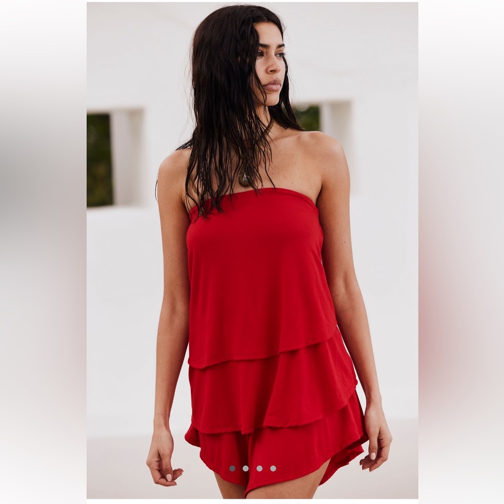 Free People Red Sunsational Set Size M